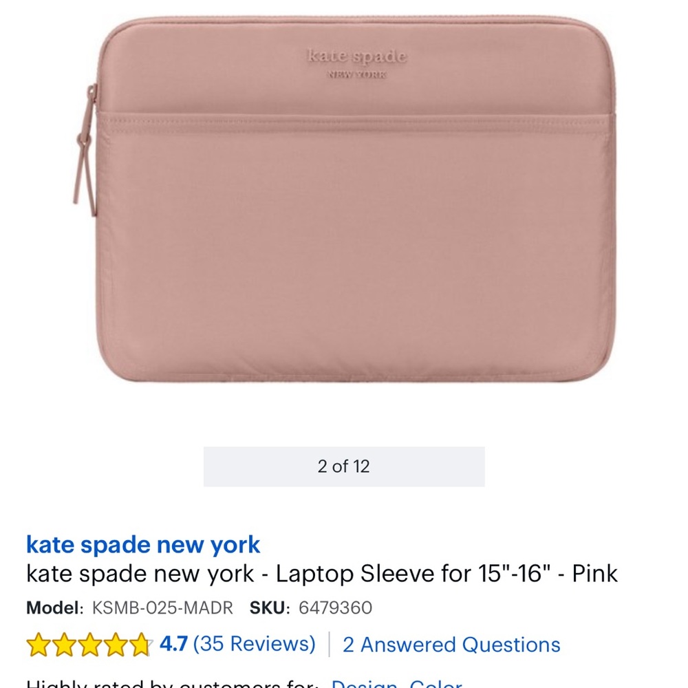 Kate Spade Laptop sleeve